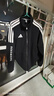 阿迪达斯（adidas）外套男2026春季新款针织立领夹克外套防风棉质运动服 黑白 L 实拍图