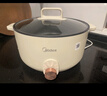 美的（Midea）电煮锅电火锅电炒锅多功能锅电热锅火锅专用锅家用大容量电锅一体锅学生宿舍泡面小电锅 6L  +一体+1800W+不粘涂层丨HGE3010 实拍图