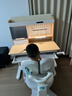 黑白调C2儿童学习桌书桌写字桌专用3-18岁全光谱大路灯一体进口橡胶木 实拍图
