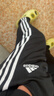 阿迪达斯（adidas）运动裤男秋季防风休闲卫裤健身跑步运动裤 黑白收腿裤 M 实拍图