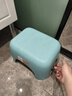 美丽雅塑料家用小板凳子 加厚防滑矮凳儿童浴室洗澡换鞋凳 蓝色1只 实拍图