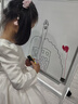 BBNEW60*90cm 双面磁性白板支架式可移动升降翻转写字板会议办公家用儿童画板黑板横向单杠 NEWV6090-SW 实拍图