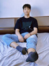耐尔（NAIER）袜子男士夏季网眼薄款透气短筒袜高弹舒适吸汗纯色百搭棉袜 白+小麦色+原木色+深灰+黑 均码 实拍图