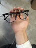 蔡司（ZEISS）镜片斯文黑框近视眼镜男防蓝光辐射可有配度数大脸方框散光眼睛女 痞帅亮黑 眼镜框【免邮试戴赠运费险】 实拍图