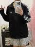 adidas经典三条纹运动连帽夹克外套男女春季阿迪达斯三叶草   黑色   L 实拍图