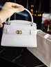 CHARLES&KEITH鳄鱼纹凯莉包手提斜挎婚包包女包生日520礼物CK2-50270880-1 Ivory象牙色 S 实拍图