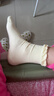 十月结晶孕妇袜纯色月子袜春夏季产后透气产妇花边简约中长筒袜3双 实拍图