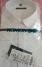罗蒙（ROMON）纯色商务职业正装男士白衬衫工装外套长袖衬衣男CS108白色2XL 实拍图