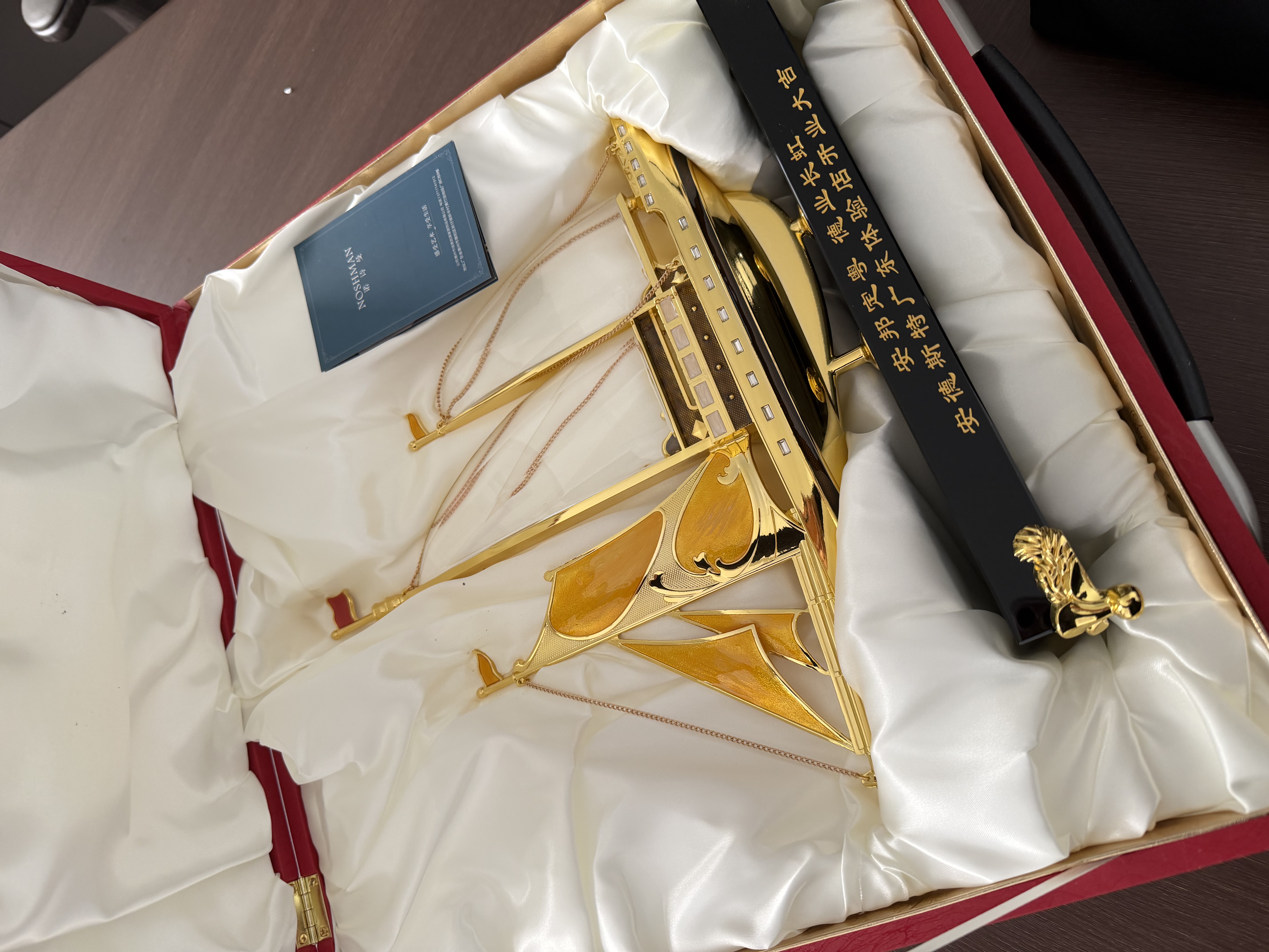 诺诗曼一帆风顺帆船摆件客厅老板办公室桌面装饰乔迁礼物开业退伍纪念品 定制刻字（联系客服）小号一帆风顺摆件 实拍图