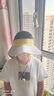 偶森儿童防晒帽夏2026新款空顶防紫外线长后披男女童宝宝遮太阳帽大檐 实拍图