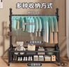 衣炫衣架落地衣帽架挂衣服落地卧室专用挂衣架晾衣架衣服出租屋置物架 99%选择-【超粗32管】耀石黑150cm 【多层分区收纳】送网篮+鞋架+金属轮 实拍图