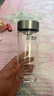 希诺玻璃杯单层加厚大容量家用办公泡茶杯子男车载水杯XN-6016L 400mL 实拍图