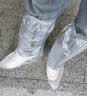 博沃尼克一次性防雨鞋套雨靴加厚男女士防水防滑雨天长筒塑料鞋套 20只装 实拍图
