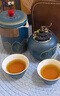 津盼旅行茶具套装家用户外便携功夫茶具陶瓷泡茶壶快客杯商务伴手礼物 旅行茶具【蓝色】一壶三杯一罐 实拍图