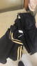 阿迪达斯（adidas）长裤男女春季宽松透气直筒裤跑步运动防风休闲裤  黑金 XL 实拍图