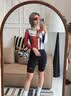 VALORE AOE新月骑行服背带短裤公路自行车夏季双箭头坐垫减震女士新款多巴胺 新月黑色女款背带短裤 M 实拍图