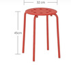 宜家（IKEA）MARIUS玛留斯可叠放塑料凳子加厚家用简易侘寂风餐椅圆凳 黑色45cm 实拍图