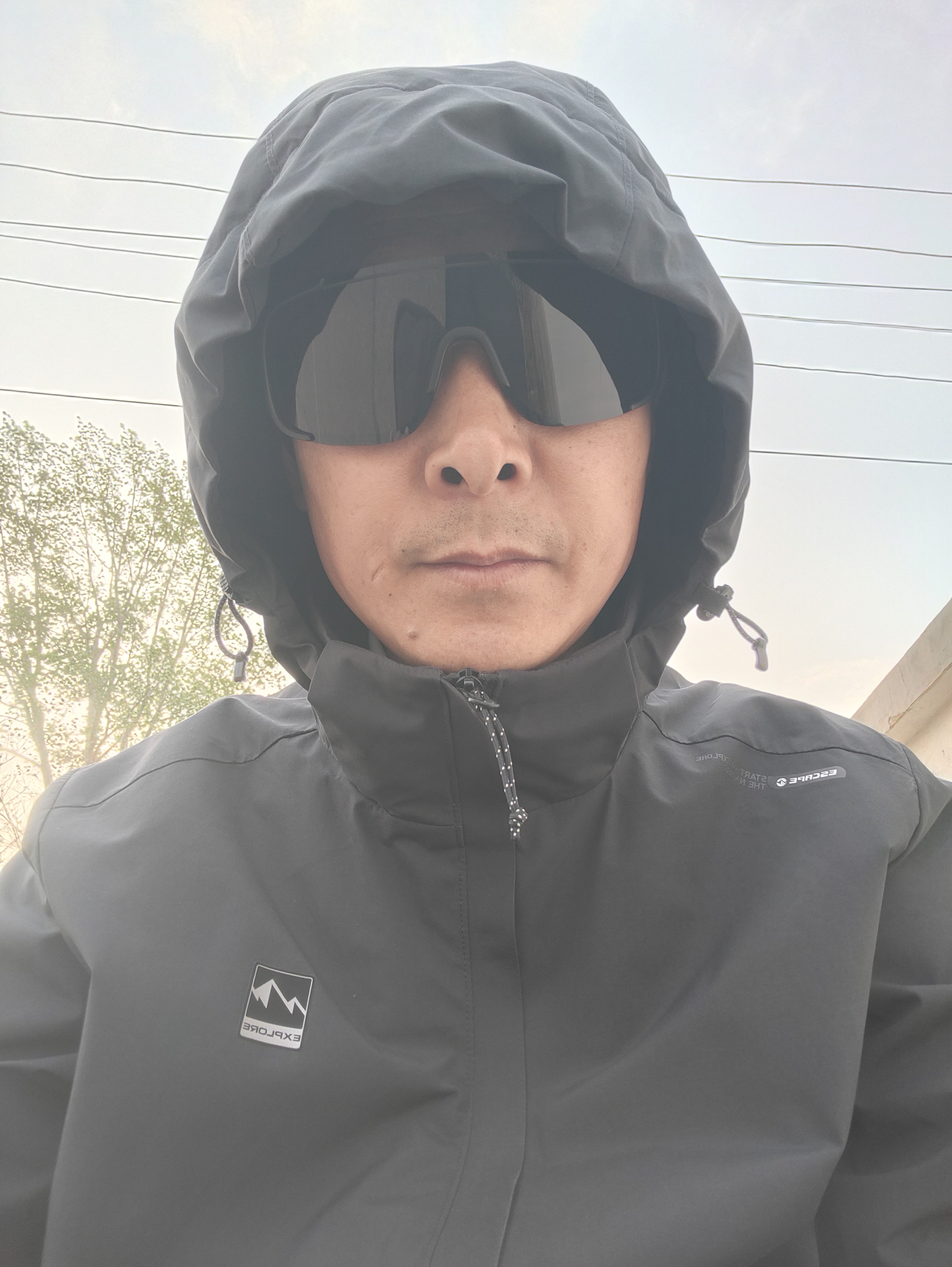 搏仕德（Boshide）骑行墨镜防护男款登山眼镜滑雪镜自行车护目眼镜女户外 黑框灰片 实拍图