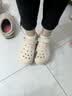 卡骆驰（CROCS）贝拉洞洞鞋沙滩鞋包头女鞋厚底拖鞋|210062 冬日白 -11S（含智必星） 35 (210mm) 实拍图