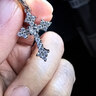 自由说菱形十字架无耳洞耳夹耳环男欧美耳钉女耳坠潮流个性痞帅潮男耳饰 十字架耳夹【单只】 实拍图