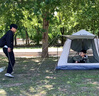 京东京造 户外野餐垫公园帐篷防潮垫露营垫超声波可机洗地垫花朵200*200cm 实拍图