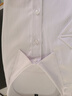 啄木鸟长衬衫男纯色修身春秋季商务休闲免烫抗皱正装大码男士白衬衫衣服 S108无口袋长白色 XL 实拍图
