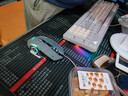 雷柏（Rapoo）V500PRO米灰升级款 104键有线背光机械键盘 PBT双色键帽电脑办公游戏全键无冲可编程键盘 茶轴 实拍图