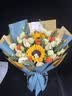 艾斯维娜鲜花速递向日葵混搭花束生日礼物全国同城配送 向日葵香槟韩式花束 实拍图