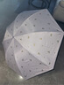 天堂伞 防紫外线晴雨伞三折 便携黑胶遮阳太阳伞晴雨两用 粉紫 实拍图