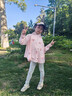 牧萌儿童防晒衣男女童防晒服夏季冰丝凉感宝宝防晒外套披肩 水蜜桃 XL 实拍图