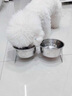 DALYKATE德国品牌猫碗狗碗狗狗食盆宠物用品不锈钢双碗喝水碗增高架防打翻 304食品级不锈钢--小号碗+小号碗 【耐腐蚀 不易锈】 实拍图