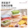 新鲜生活一次性保鲜盒可降解环保打包碗圆形外卖盒轻食餐盒800mL*4套 实拍图