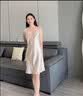 法奈蜜真丝吊带睡衣女2026年新款性感蕾丝睡裙夏100%桑蚕丝女友七夕礼物 米色19姆米重磅真丝 XL (170) 建议110斤-120斤 实拍图