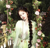 浪莎睡裙女性感冰丝仿真丝睡衣薄款高级感V领蕾丝女士家居服 实拍图