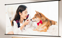 得力（deli）72英寸16:9白塑挂壁悬挂式简易投影仪不含支架幕布 适配坚果极米当贝小米投影机幕布 实拍图