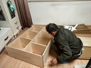青雀台【全实木书架、无漆】学生实木书架落地桌面书柜层架杂物架可定制 长100高80深30【原木加深两层】 实拍图