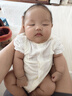 欢喜小熊婴儿短袖连体衣夏季薄款纯棉哈衣睡衣男女初生宝宝衣服2件装 实拍图