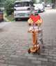 babycare儿童滑板车2-6岁二合一折叠童车重力转向宝宝可坐生日礼物 脉冲橙 实拍图