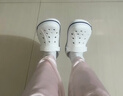 卡骆驰（CROCS）贝雅卡骆班洞洞鞋轻便耐磨一脚蹬休闲鞋女鞋时尚沙滩鞋|205089 白/深蓝-126 43 (270mm) 实拍图