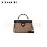 蔻驰（COACH）【品牌直供】女士KAY斜挎手提包棕黄拼黑色CBQ35礼物 实拍图