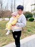 抱抱熊腰凳婴儿背带多功能抱娃神器腰凳背带二合一透气儿童坐凳宝宝腰凳 V30-1香槟金【Pro旋钮+加宽软弹PU坐凳】 实拍图