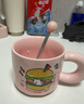 可爱fufu生日蛋糕马克杯带盖勺陶瓷杯送女生高颜值有意义生日礼物 汉堡生日蛋糕杯+勺1个350ml 实拍图