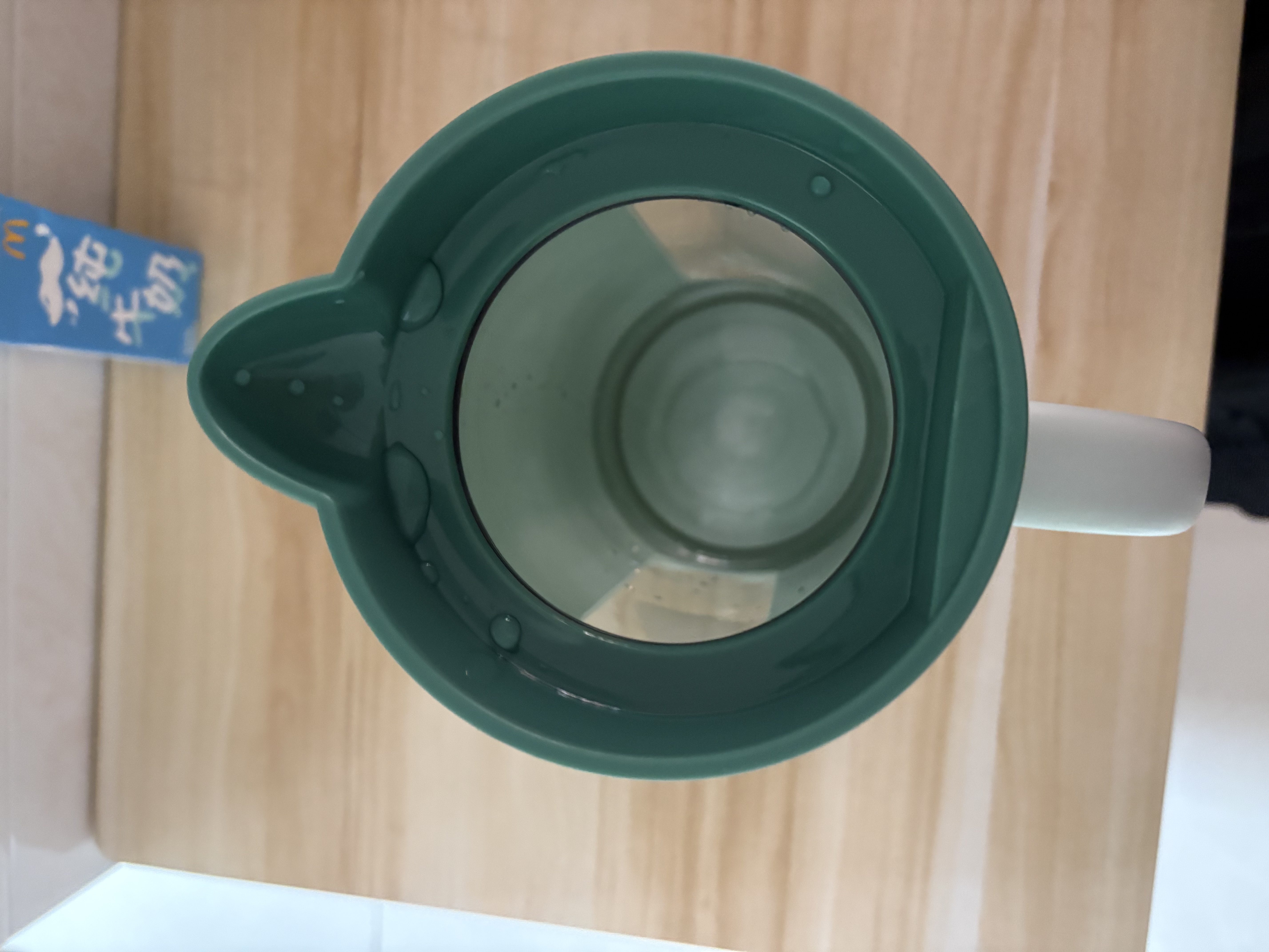 UKA玻璃水壶凉水壶冷水壶耐高温大容量家用泡茶壶开水壶 绿色 实拍图