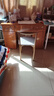 虞萌馨迪餐椅北欧风牛角椅靠背椅简约经济书房凳子卧室家用仿实木椅子 原木色+浅灰【棉麻款】 小牛角椅 实拍图