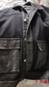 gxgjeans男装牛仔夹克 春季翻领潮流拼接外套 黑色 M (170) 实拍图