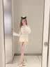 浪莎泳衣女纯欲性感比基尼分体三件套少女防晒遮肚显瘦保守甜美泳装女 实拍图