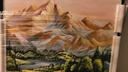 墨派（Mopai）餐厅装饰画手绘油画美式花卉高端客厅肌理挂画正方形壁画免打孔 金山聚宝 80*80cm手绘油画 实拍图