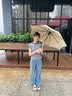 美度全自动三折雨伞学生儿童晴雨伞环扣柄可挂书包圆角防戳M3075黄色 实拍图
