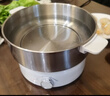 利仁（Liven）小钢人不锈钢0涂层电煮锅分体式小电锅电蒸锅小型1-2人电火锅蒸煮一体多功能锅2L配蒸笼DHG-J1851 实拍图