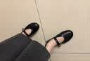 百思图26秋超软羊皮玛丽珍鞋红色平底女法式芭蕾单鞋CX971CQ5 实拍图